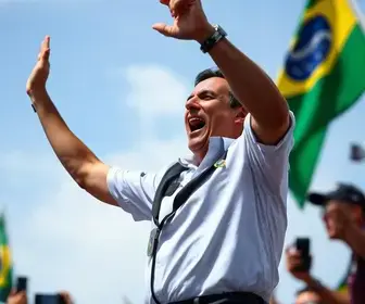 Flavio Bolsonaro em Pindamonhangaba